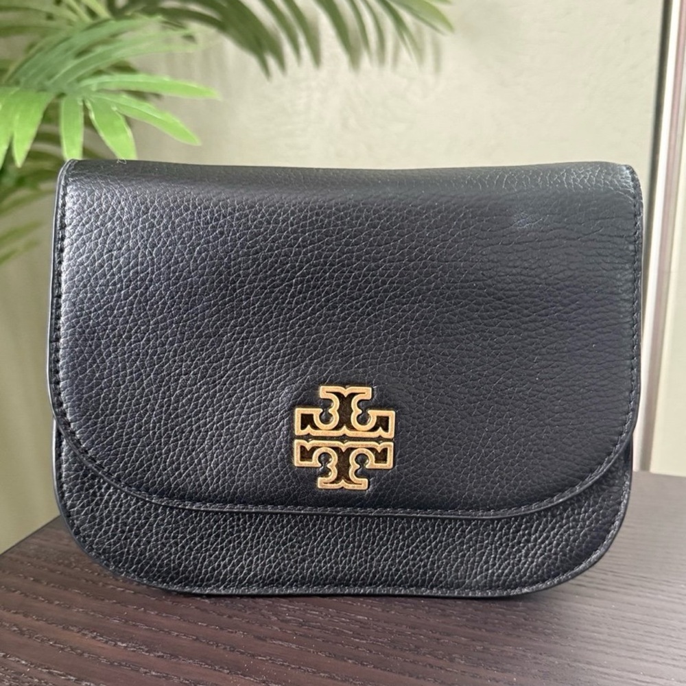 Tory Burch Black Leather Britten Bag